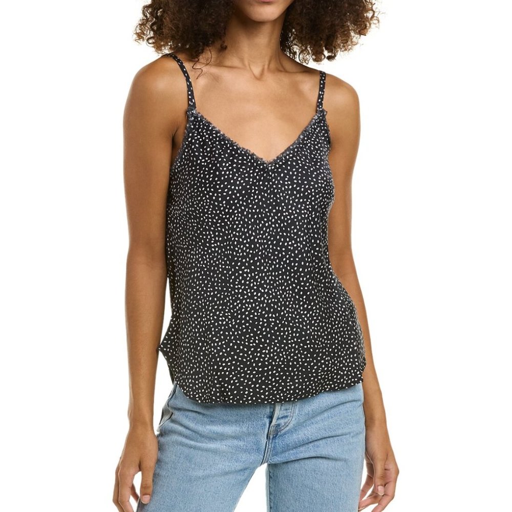 Bella Dahl Womens Silky Fringe Camisole Tank top SIZE Small